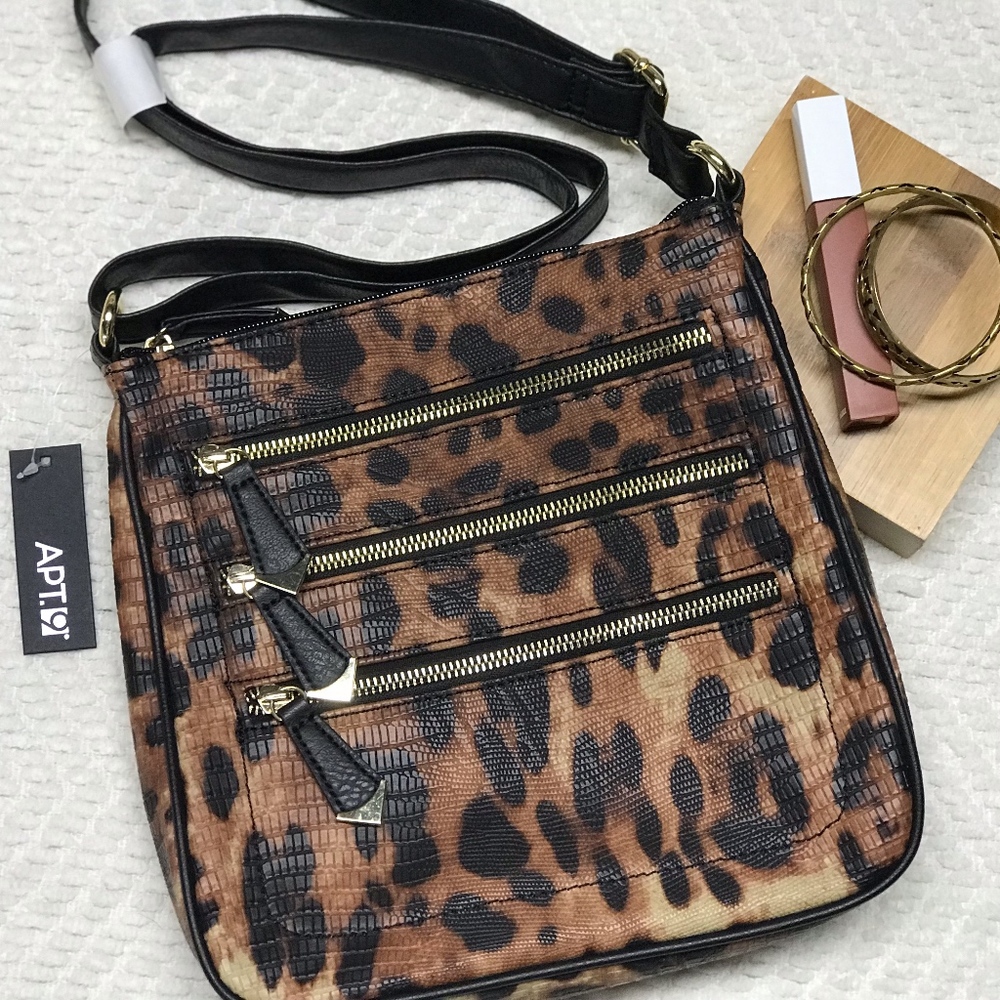 Purses | Apt. 9 Leopard Print Crossbody Bag